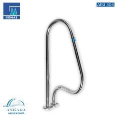 Çapraz Havuz Merdiven Tutamağı Çiftli - Paslanmaz Çelik 304 Kalite