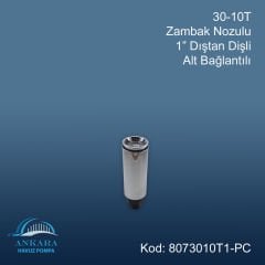 30-10T Zambak Nozülü 1'' Pirinç Üzeri Krom Kaplama