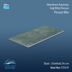 Firuze Mix 33x66x0,76 cm Merdiven Kaymazı Sağ Bitiş