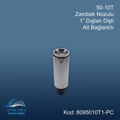 50-10T Zambak Nozülü 1'' Pirinç Üzeri Krom Kaplama