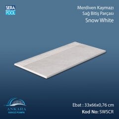 Snow White 33x66x0,76 cm Merdiven Kaymazı Sağ Bitiş