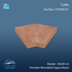 Cotto 30x30 cm 45° Monoblok Izgara Köşesi