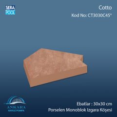 Cotto 30x30 cm 45° Monoblok Izgara Köşesi