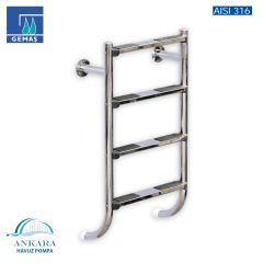 Parçalı Tip Merdiven 4 Basamaklı - Paslanmaz Çelik 316 Kalite