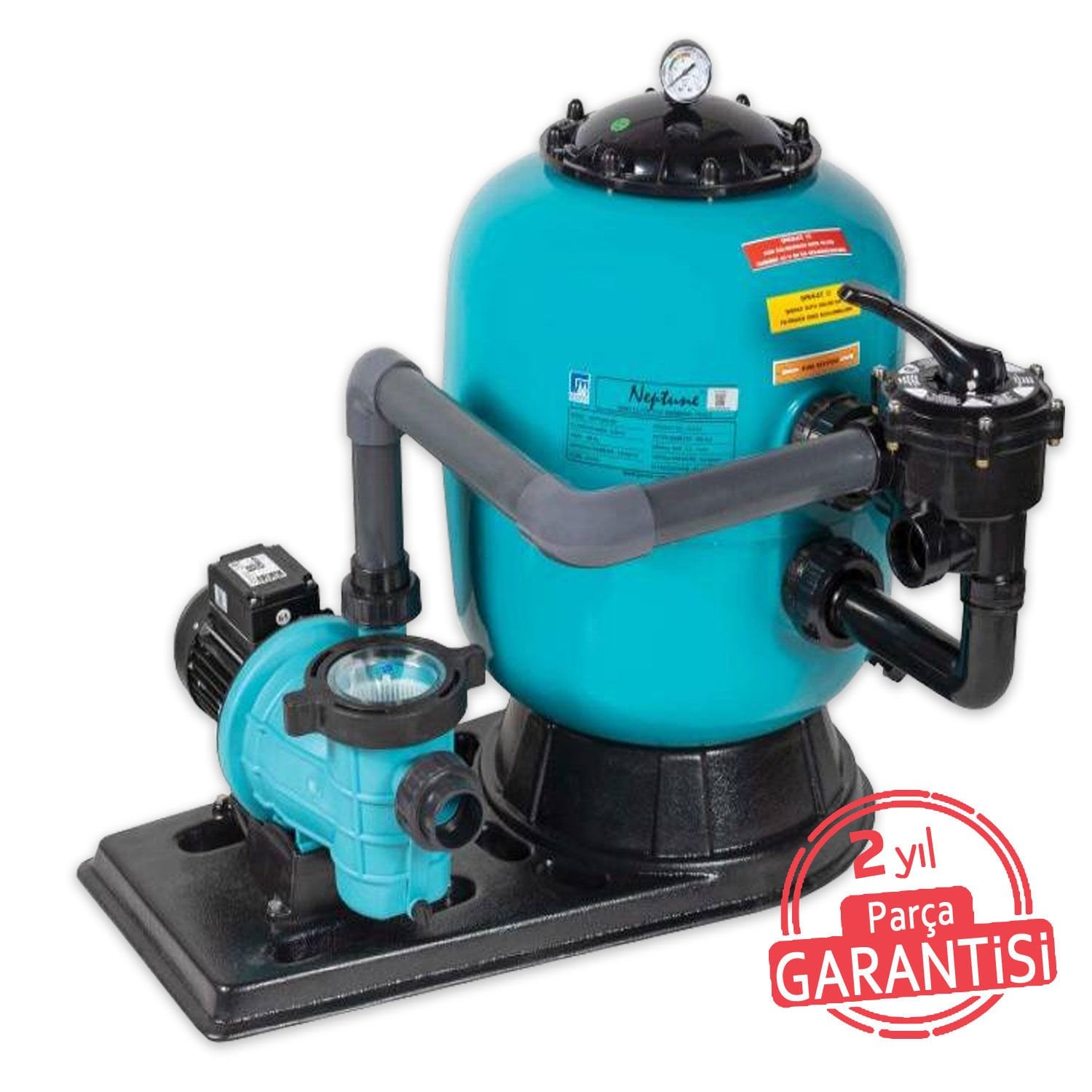 Neptune Filtrasyon Ünitesi - Ø 650 mm CTP Filtre, Pompa 1,0 HP, Mono