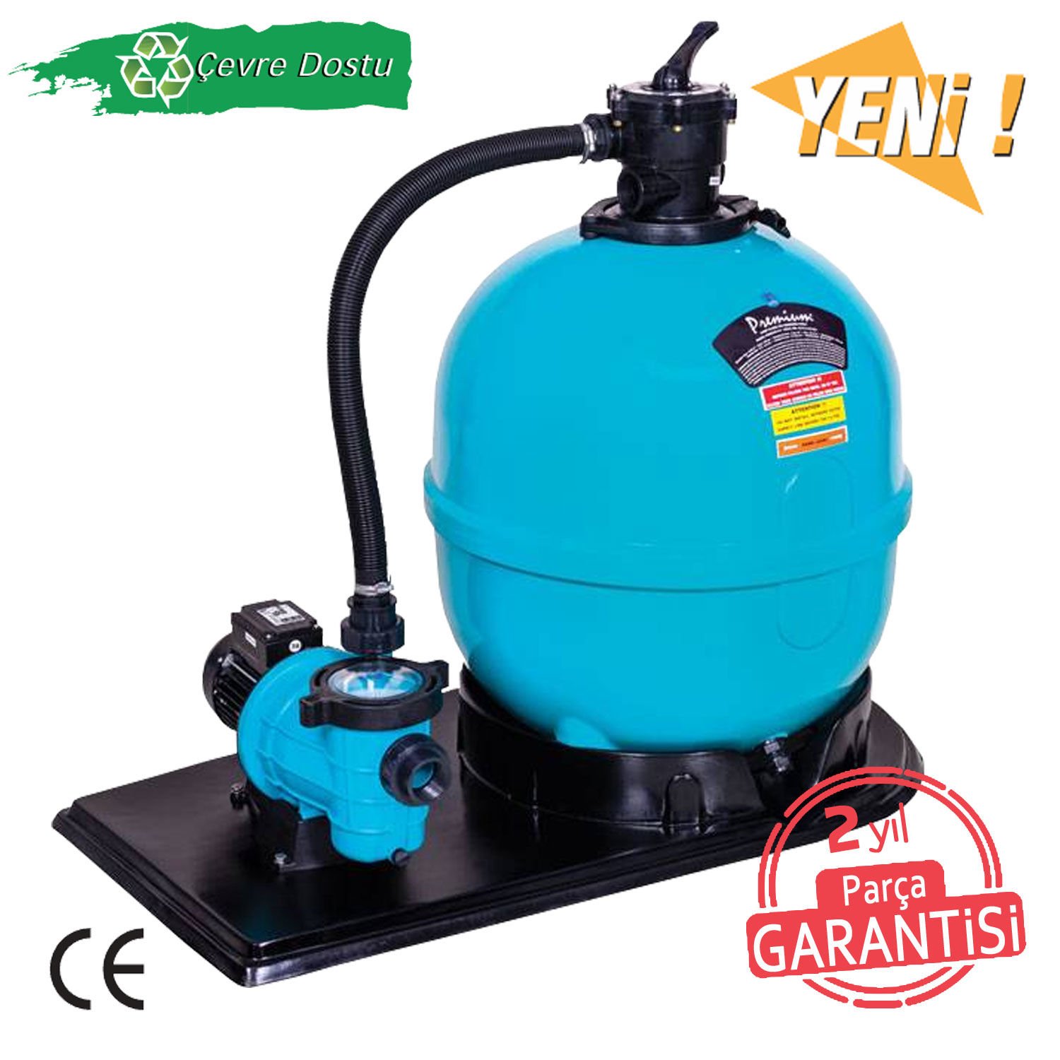 Premium Filtrasyon Ünitesi Üstten - Ø 400 Premium Filtrasyon ünitesi 1/3 HP Mono-Micro