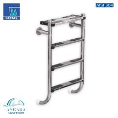 Umumi Havuzlar İçin Parçalı Tip Merdiven 5 Basamaklı - Paslanmaz Çelik 304 Kalite