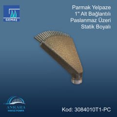 Parmak Yelpaze 1'' Paslanmaz Üzeri Statik Boyalı