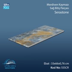 Serastone 33x66x0,76 cm Merdiven Kaymazı Sağ Bitiş