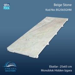 Beige Stone 25x65 cm Monoblok Hidden Izgara