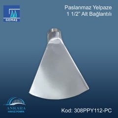 Paslanmaz Yelpaze, 1 1/2” Alt Bağlantılı