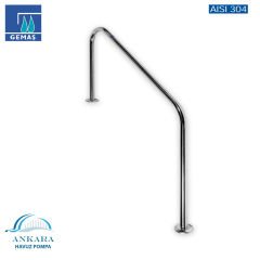 Flanşlı Tip Havuz İçi Merdiven Tutamağı 1,220 mm. Paslanmaz Çelik 304 Kalite