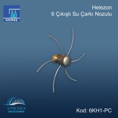 6 Çıkışlı Su Çarkı Nozulu 1 1/2'' girişli