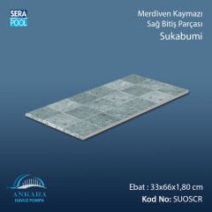 Sukabumi 33x66x1,80 cm Merdiven Kaymazı Sağ Bitiş