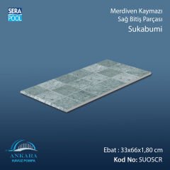 Sukabumi 33x66x1,80 cm Merdiven Kaymazı Sağ Bitiş