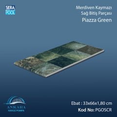 Piazza Green 33x66x1,80 cm Merdiven Kaymazı Sağ Bitiş