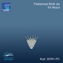 Paslanmaz Multi Jet - 6’lı Nozul - 1'' girişli