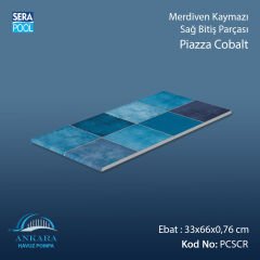 Piazza Cobalt 33x66x0,76 cm Merdiven Kaymazı Sağ Bitiş