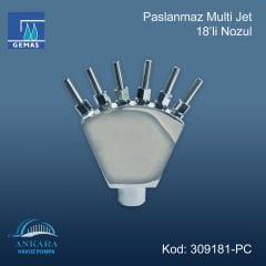 Paslanmaz Multi Jet - 18’li Nozul - 1'' girişli