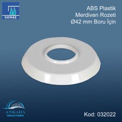 ABS Plastik Merdiven Rozeti  Ø 42 mm. Boru İçin