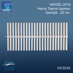 “MODEL 2018” Havuz Taşma Izgarası - Genişlik 20 cm (metresi)