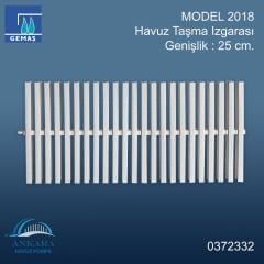 “MODEL 2018” Havuz Taşma Izgarası - Genişlik 25 cm (metresi)