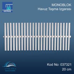 Monoblok Havuz Taşma Izgarası 20 cm.
