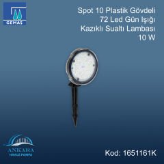 Spot 10 Plastik Gövdeli 72 Led Gün Işığı Kazıklı Sualtı Lambası