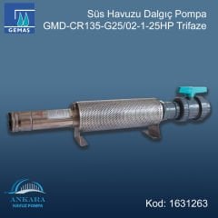Süs Havuzu Dalgıç Pompa GMD-CR135-G25/02-1-25HP Trifaze