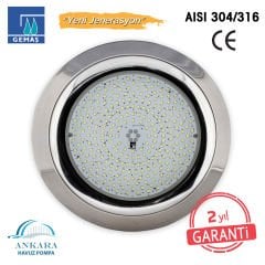 SlimLED-INOXCLICK Havuz Sualtı Lambası, Kovansız, Reçine Dolgulu, Tek Renkli - 252 LED Beyaz - 50W
