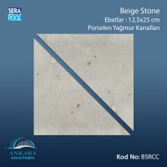 Beige Stone 12,5x12,5 cm Yağmur Kanalı