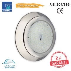 SlimLED-INOXCLICK Havuz Sualtı Lambası, Kovansız, Reçine Dolgulu, Tek Renkli - 252 LED Yeşil - 36 W