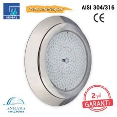 SlimLED-INOXCLICK Havuz Sualtı Lambası, Kovansız, Reçine Dolgulu, RGB Renkli - 252 LED RGB, 36 W - Merkezi Entegreli