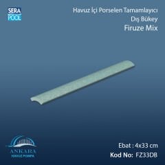 Firuze Mix 4x33 cm Dış Bükey