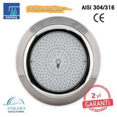 SlimLED-INOXCLICK Havuz Sualtı Lambası, Kovansız, Reçine Dolgulu, RGB Renkli - 252 LED RGB, 36 W - Kendinden Entegreli