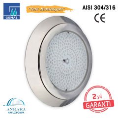 SlimLED-INOXCLICK Havuz Sualtı Lambası, Kovansız, Reçine Dolgulu, RGB Renkli - 252 LED RGB, 36 W - Kendinden Entegreli