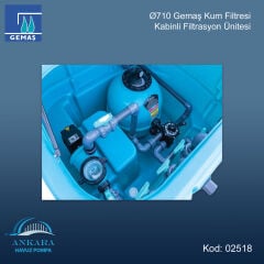 Ø710 Gemaş Kum Filtresi Kabinli Filtrasyon Ünitesi