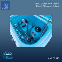 Ø710 Gemaş Kum Filtresi Kabinli Filtrasyon Ünitesi