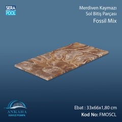 Fossil Mix 33x66x1,80 cm Merdiven Kaymazı Sol Bitiş