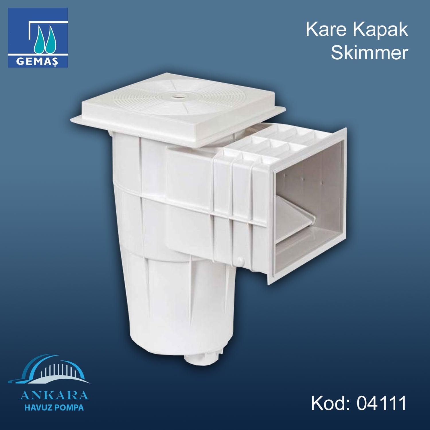 Standart Ağızlı Skimmerler - Kare Kapak Skimmer