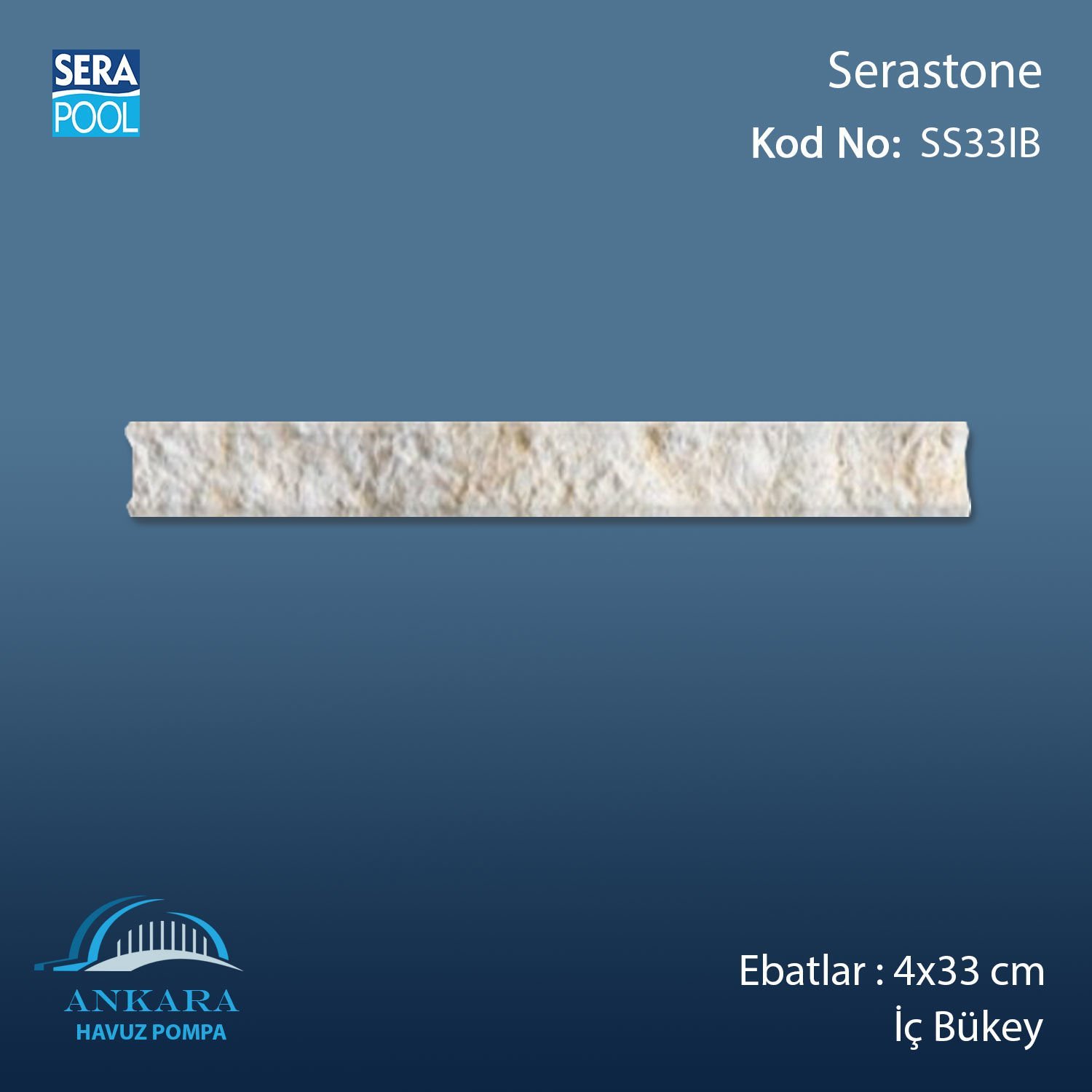 Serastone 4x33 cm İç Bükey