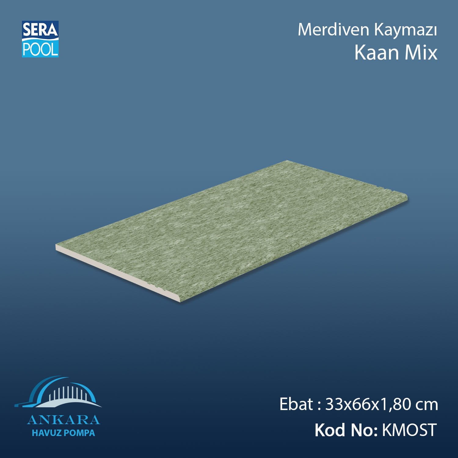 Kaan Mix 33x66x1,80 cm Merdiven Kaymazı