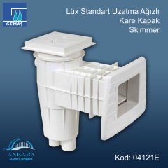 Lüx Standart Uzatma Ağızlı (+10 cm) Skimmerler - Lüks Standart Uzatma Ağızlı Kare Kapak Skimmer - Beton