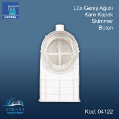 Lüx Geniş Ağızlı Skimmerler - Lüks Geniş Ağızlı Kare Kapak Skimmer - Beton