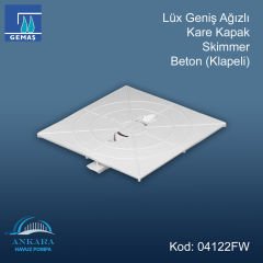 Lüx Geniş Ağızlı Skimmerler - Lüks Geniş Ağızlı Kare Kapak Skimmer - Beton (Klapeli)