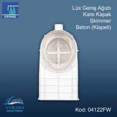 Lüx Geniş Ağızlı Skimmerler - Lüks Geniş Ağızlı Kare Kapak Skimmer - Beton (Klapeli)
