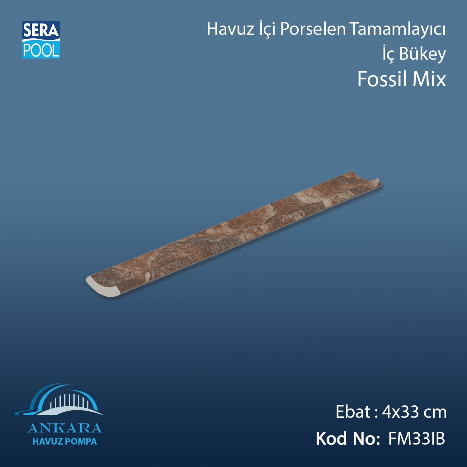 Fossil Mix 4x33 cm İç Bükey