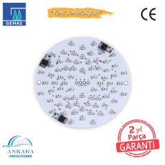 “SlimLED” Havuz Sualtı Aydınlatma Ampulü - Değişim Kiti. 252 LED, Tek Renkli - Turkuvaz