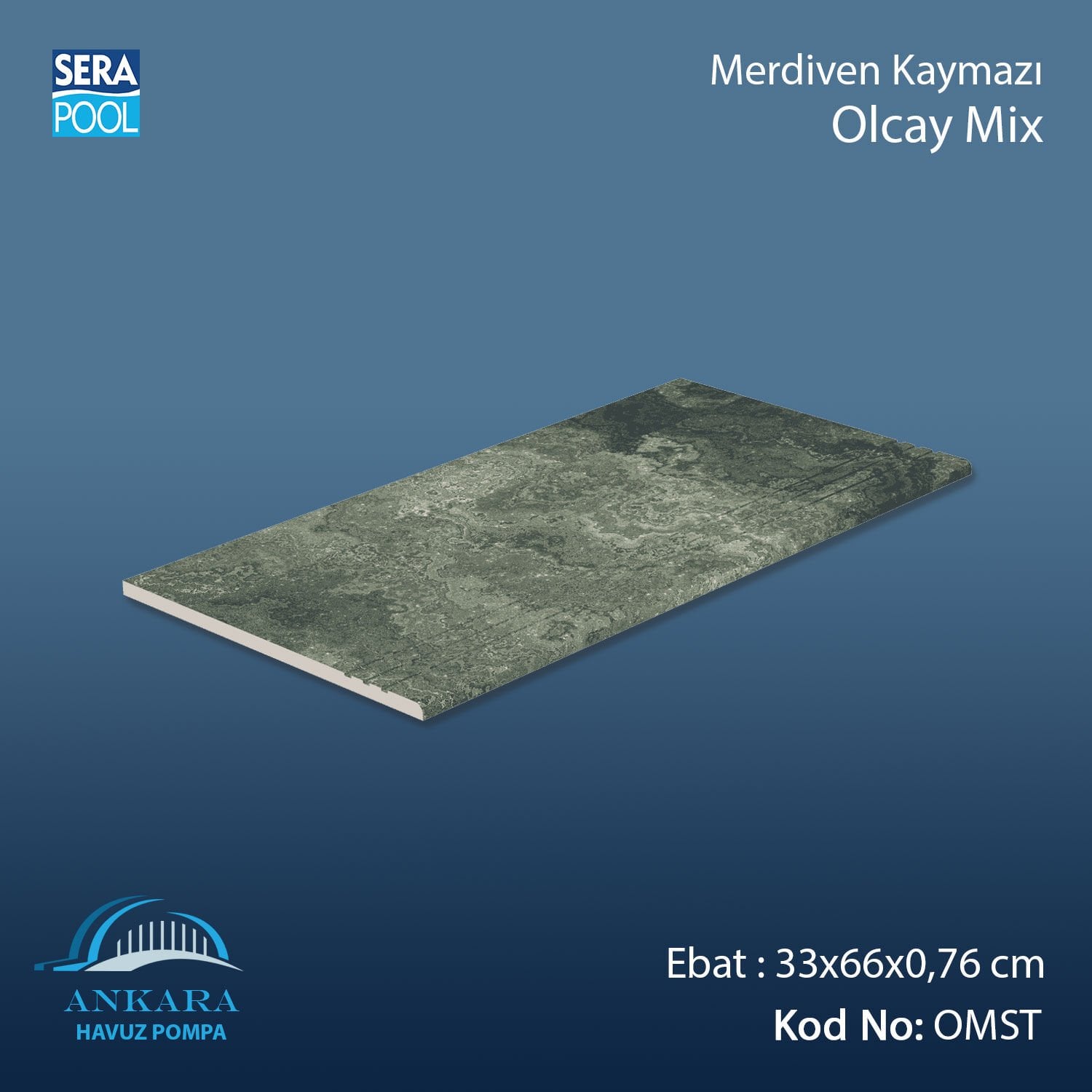 Olcay Mix 33x66x0,76 cm Merdiven Kaymazı