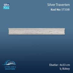 Silver Traverten 4x33 cm İç Bükey